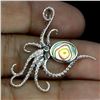 Image 1 : 9X7 MOTHER OF PEARL PENDANT IN 14K WHITE GOLD OVER 925 STERLING SILVER - APPRAISED REPLACEMENT VALUE