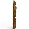 Image 1 : Signed David Joseph Carved Wood "Beaver - Thunder Eagle" Totem Wall Plaque - 2.5" x 15' tall - Squam