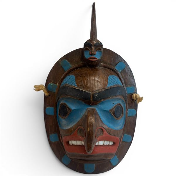 1970s Northwest Coast Reproduction Mask - Thorn "Hawk" Mask - Made in Canada with Resin Composite