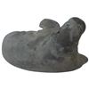Image 2 : Inuit Style Walrus Sculpture with Metal Tusks - 6" x 9" x 5" tall