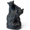Image 1 : Carved Soapstone Bear Cubs Statue - 4" x 5" x 9" tall