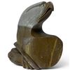 Image 1 : Signed Clifton Henry Soapstone Eagle Sculpture - Famed Six Nations Carver - 3.5" x 5" x 7" tall