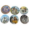 Image 1 : 6 Ltd. Edition Collector Plates on Wall Hangers - First Nations, Nature and Bavarian Design