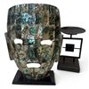 Image 1 : Hand Crafted Mexican Alabone Mosaic Mask and 1 Metal Candle holder (Mask design is inspired by Aztec