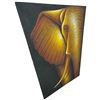 Image 2 : Large "Golden Elephant" Painting on Stretched Canvas - 39" x 59"