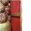 Image 4 : Gorgeous Vintage 5 Panel  "Serenity Buddha" Wall Installation - Hand Carved and Painted - Total mesu