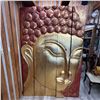Image 5 : Gorgeous Vintage 5 Panel  "Serenity Buddha" Wall Installation - Hand Carved and Painted - Total mesu