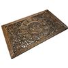 Image 2 : Hand Carved Wood Thai Wall Panel with Zodiac Motif with Central Deity Figure - Hand Carved - 60" x 3