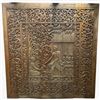 Image 1 : Stunning Carved Teak 8 Panel "Temple Scene" Wall Installation - Hand Carved - 93" wide x 96" tall - 