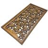Image 2 : Carved Wood "Grape Vine & Leaf" Wall Panel - 19" x 39"