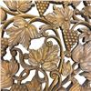 Image 3 : Carved Wood "Grape Vine & Leaf" Wall Panel - 19" x 39"