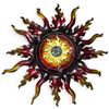 Image 1 : Large Metal Sun Light Fixture - 29" Diameter - Light needs repair