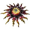 Image 2 : Large Metal Sun Light Fixture - 29" Diameter - Light needs repair