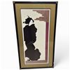 Image 1 : Ukiyo-e Style Print - Likely Depicting a Scene from "Madama Butterfly" - Exterior frame dimensions: 