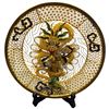 Image 3 : Gold Filigree Metal with Cloisonne Dragon Plate, Mini Teapot with Saucers & 2" Water Buffalo Figurin