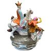 Image 3 : Chinese Porcelain Sculpture "Journey to the West " Characters Crossing a River on a Turtle - 9" x 12