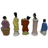 Image 2 : Group of 5 Porcelain Figurines in Traditional Asian Costumes - Tallest is 8"