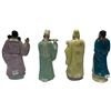 Image 2 : Group of 4 Chinese Porcelain Dietic Figures - 8" tall x 3" diameter