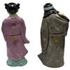 Image 2 : 2 Chinese Porcelain Ba Xien Immortals Statues - 14" tall x 3" x 6"