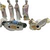 Image 4 : Group of 8 Chinese Porcelain Ladies in Traditional Clothing - Tallest is 2" x 3" x 8" tall