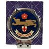 Image 1 : Renamel England Automobile Grille Badge Featuring a Blue Background, a Lion & and a Rose Shield.