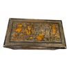Image 4 : Antique Chinese Wood Trunk with Brass Fittings - 21" x 40" x 22" tall - Hinges need repair