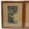 Image 2 : 2 Ito Jakuchu Framed Art Prints "Small Birds on Maple and Birds on Plum" - Both are matted in 12.5" 