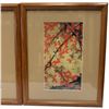 Image 4 : 2 Ito Jakuchu Framed Art Prints "Small Birds on Maple and Birds on Plum" - Both are matted in 12.5" 