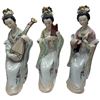 Image 3 : Group of 6 Chinese Porcelain  Female Court Musicians in Traditional Attire - Average height of 10"