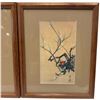 Image 4 : 2 Framed Japanese Art Prints "Plum Blossoms and Cranes" by Ito Jakuchu & "Plum Branch" by Hoichi Sak