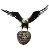 Image 2 : Large Bald Eagle Sculpture Signed Juan J. Celis M.  Wing-to-Wing Span Measures 34-Inch