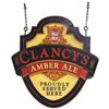 Image 4 : Clancy's Amber All Wood Carved Double Sided Hanging Bar Sign