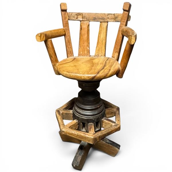 Rustic Wagon Wheel Bar Spinning Bar Stools with Adjustable Height #1