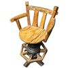 Image 2 : Rustic Wagon Wheel Bar Spinning Bar Stools with Adjustable Height #1