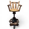 Image 1 : Rustic Wagon Wheel Bar Spinning Bar Stools with Adjustable Height #2