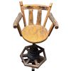 Image 2 : Rustic Wagon Wheel Bar Spinning Bar Stools with Adjustable Height #2