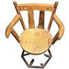 Image 2 : Rustic Wagon Wheel Bar Spinning Bar Stools with Adjustable Height #3