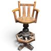 Image 1 : Rustic Wagon Wheel Bar Spinning Bar Stools with Adjustable Height #4
