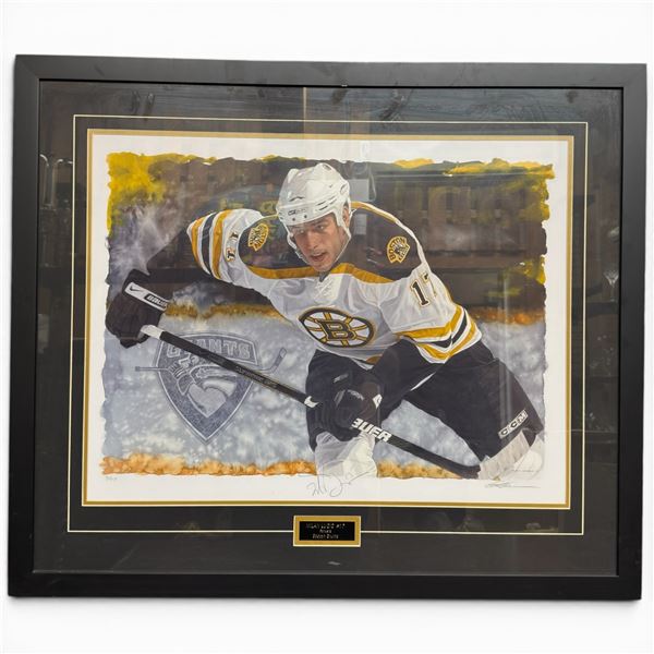 Autographed Milan Lucic #17 Boston Bruins LEP 3/417 by Glen Green Artist Signed 34x28.5"