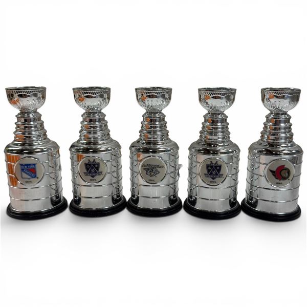 1999 Labatt Blue Promotional Mini Stanley Cups : Ottawa, New York Rangers, Predators & LA Kings 4.5"