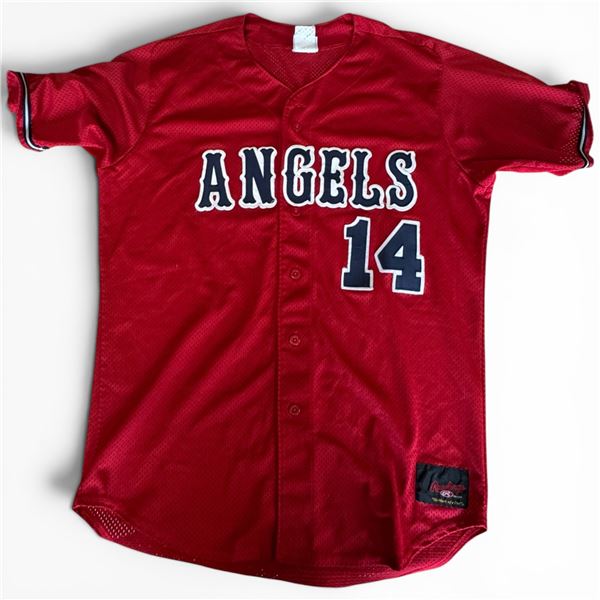 Angel #14 Rawlings Large Baseball Mesh Jersey