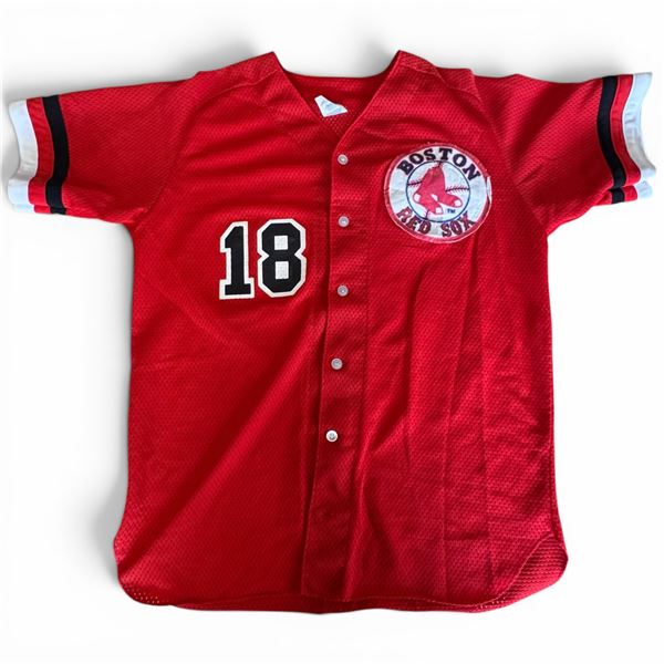 Boston Red Sox Number 18 XL Mesh Baseball Jersey