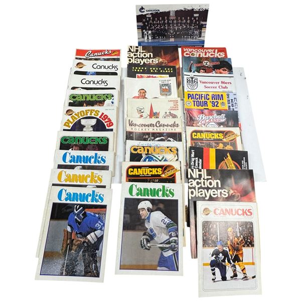 Collection of Vintage Vancouver Hockey Programs & Assorted Sports Programs from Vancouver Events