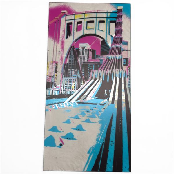 Plexiglass Artwork Pop Art Print of the Manhattan Bridge 24x48"