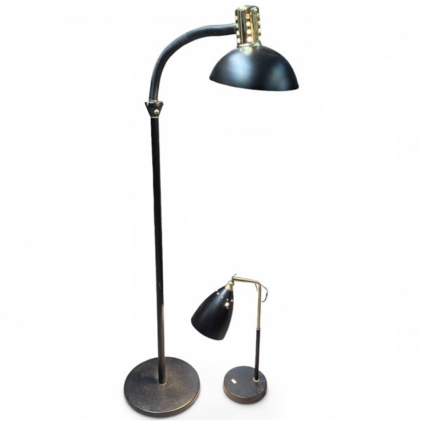 Modern Desk Lamp and Matching Aesthetic Floor Lamp Floor Lamp is Approximately 53" Tall