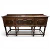 Image 1 : Gibbard Made Solid Walnut Tudor-Style Sideboard on Castors and Key Included