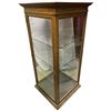 Image 4 : Vintage 4 Sided Glass Display Case with 3 Adjustable Glass Shelves