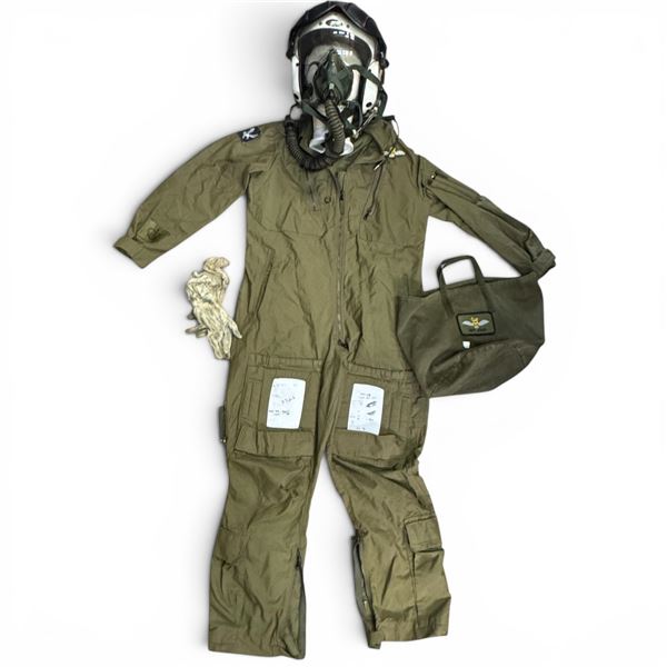 British Army Air Corps 661 Squadron Flight Suit & Helicopter Pilot's Helmet Taff Jones