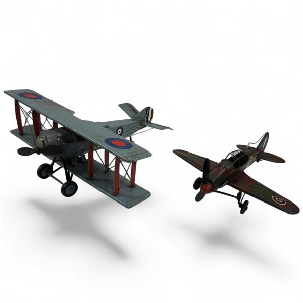 1916 Gray Bristol F28 Fighter Plane Model & Morane-Saulnier M.S.406, French Fighter Aircraft