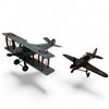 Image 1 : 1916 Gray Bristol F28 Fighter Plane Model & Morane-Saulnier M.S.406, French Fighter Aircraft